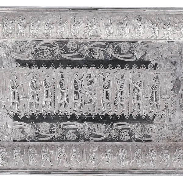 Antique Parsi Silver Tray