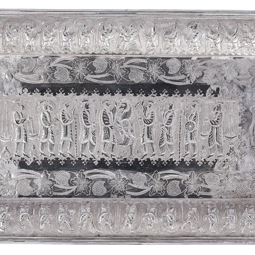 Antique Parsi Silver Tray image-6