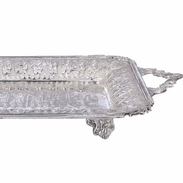 Antique Parsi Silver Tray