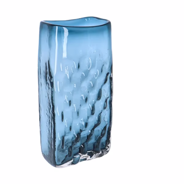 Whitefriars Large Indigo Basket Weave Vase
