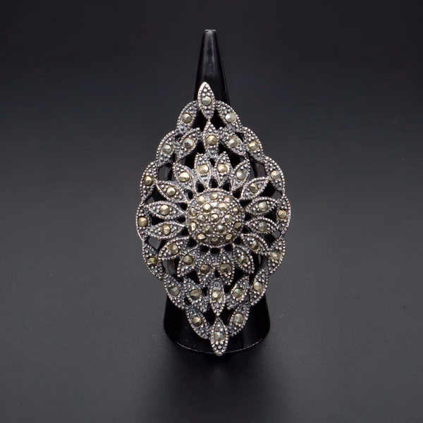 Vintage Silver Marcasite Ring