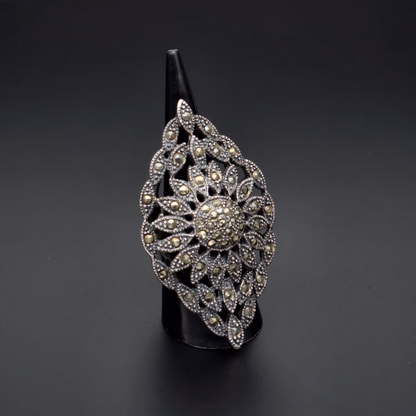 Vintage Silver Marcasite Ring