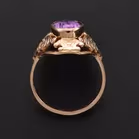 14ct Yellow Gold Vintage Russian Amethyst Ring