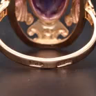 14ct Yellow Gold Vintage Russian Amethyst Ring
