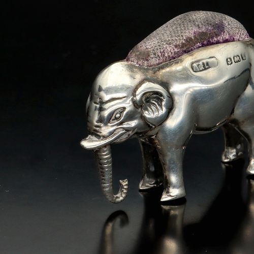 George V Silver Elephant Pin Cushion image-2