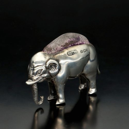 George V Silver Elephant Pin Cushion image-1