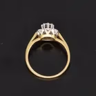 18ct Gold Nine Stone Diamond Cluster Ring