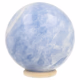 Blauwe calciet bol 71 mm - 360° presentation