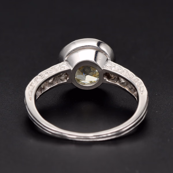 Art Deco Antique Platinum Diamond Solitaire Ring