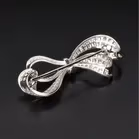 Platinum and Diamond Bow Brooch
