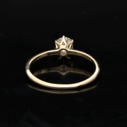 9K Gold Brilliant Cut Diamond Solitaire Ring image-5