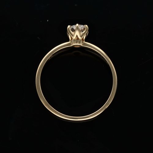 9K Gold Brilliant Cut Diamond Solitaire Ring image-6