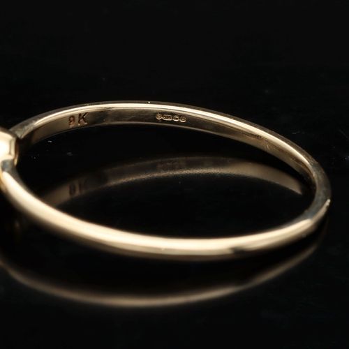 9K Gold Brilliant Cut Diamond Solitaire Ring image-4