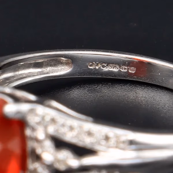 Gold Fire Opal Diamond Ring