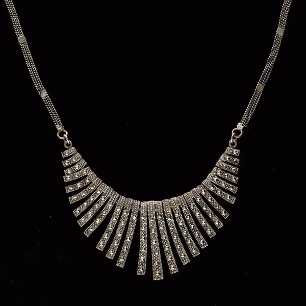 Art Deco Silver Marcasite Necklace