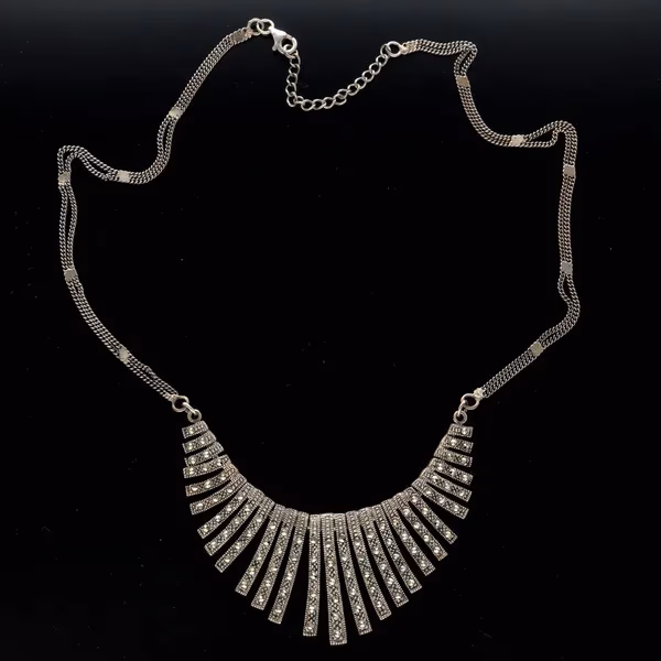 Art Deco Silver Marcasite Necklace