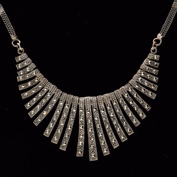 Art Deco Silver Marcasite Necklace