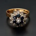 9ct Gold Sapphire and Diamond Ring