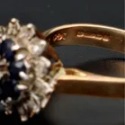 9ct Gold Sapphire and Diamond Ring