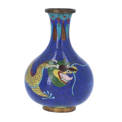 Small Chinese Qing Dynasty Cloisonné Vase image-1
