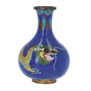 Small Chinese Qing Dynasty Cloisonné Vase