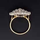 18ct Yellow Gold & Diamond Cluster Ring