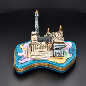 Limoges World Culture Paris Trinket Box