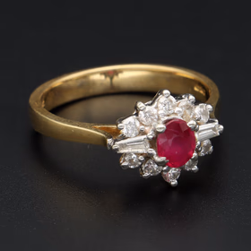 18ct 0.4ct Ruby and Diamond Ring