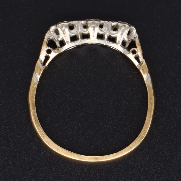 Mid 20th Century 18ct Gold Platinum Diamond Ring