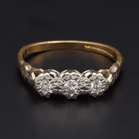 Mid 20th Century 18ct Gold Platinum Diamond Ring