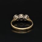 18ct Yellow Gold and Diamond Trilogy Ring