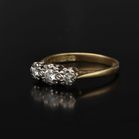 18ct Yellow Gold and Diamond Trilogy Ring