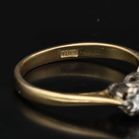18ct Yellow Gold and Diamond Trilogy Ring