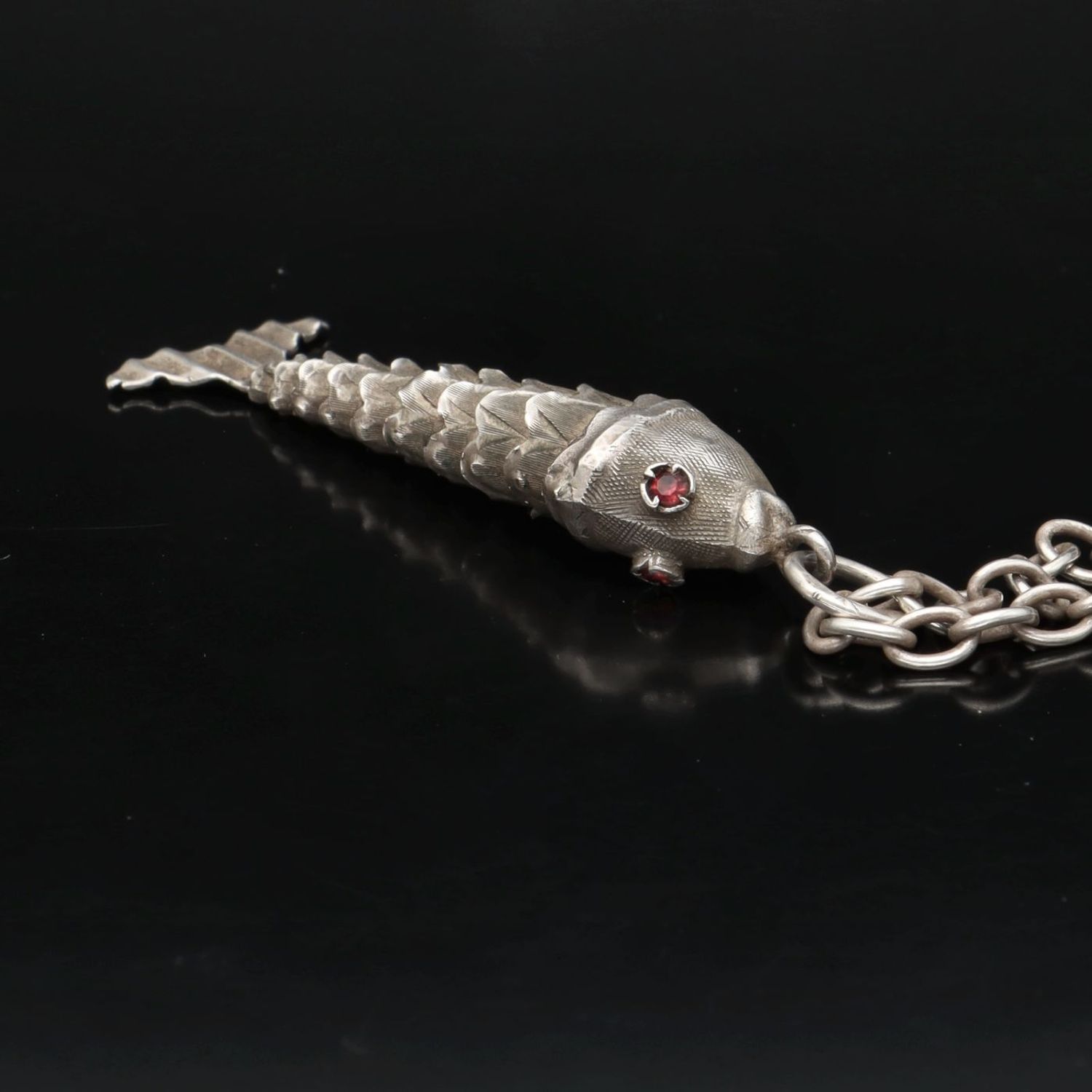Vintage Silver Articulated Fish Pendant Necklace - Jewellery & Gold -  Hemswell Antique Centres