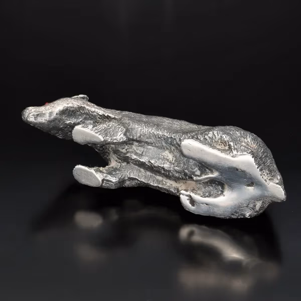 Silver Model of a Badger