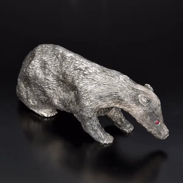 Silver Model of a Badger