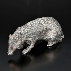 Silver Model of a Badger