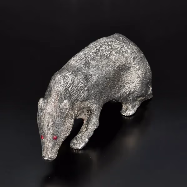 Silver Model of a Badger
