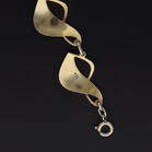 Norwegian Mid-Century Vermeil Sterling Silver & White Guilloché Enamel Necklace