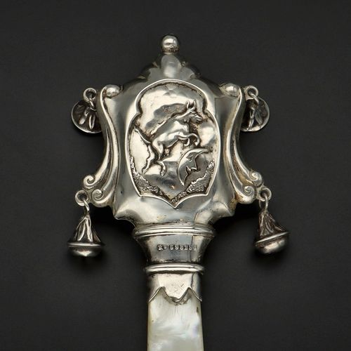 Early 20th Century Scottish Silver Babies Rattle image-5