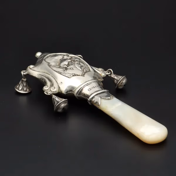 Early 20th Century Scottish Silver Babies Rattle