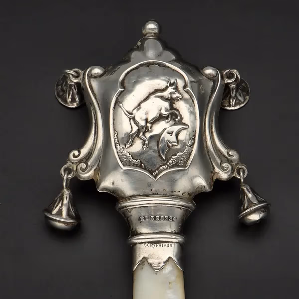 Early 20th Century Scottish Silver Babies Rattle