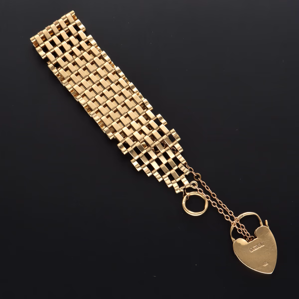 9ct Gold Gate Bracelet