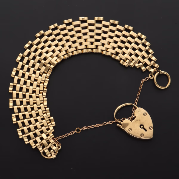 9ct Gold Gate Bracelet