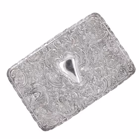 Edwardian Silver Tray Decorated with Medusa Heads