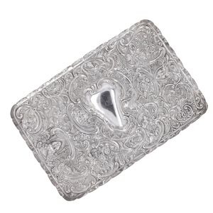 Edwardian Silver Tray Decorated with Medusa Heads