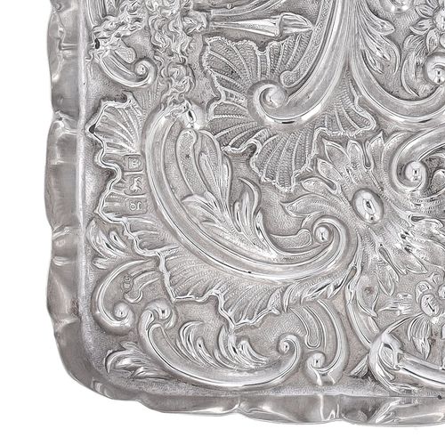 Edwardian Silver Tray Decorated with Medusa Heads image-5