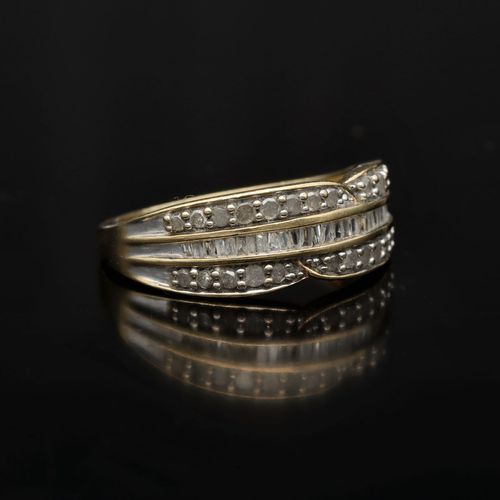 9K Gold Diamond Ring image-1
