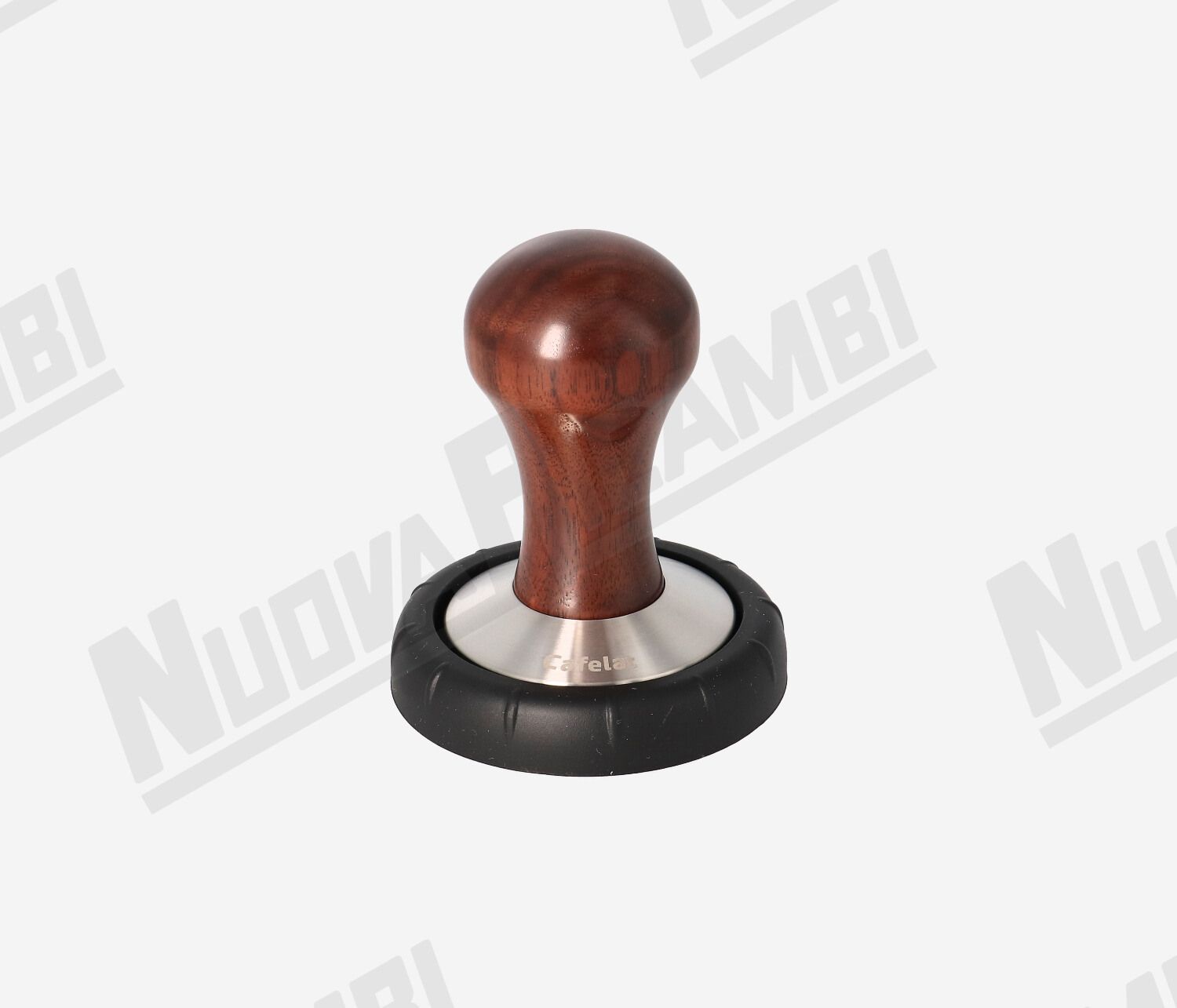 PRESSINO PER ESPRESSO IN LEGNO DI NOCE CON UNA BASE CONVEX IN INOX DA 58mm