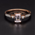 9ct Rose Gold Lilac Kunzite Zircon Ring